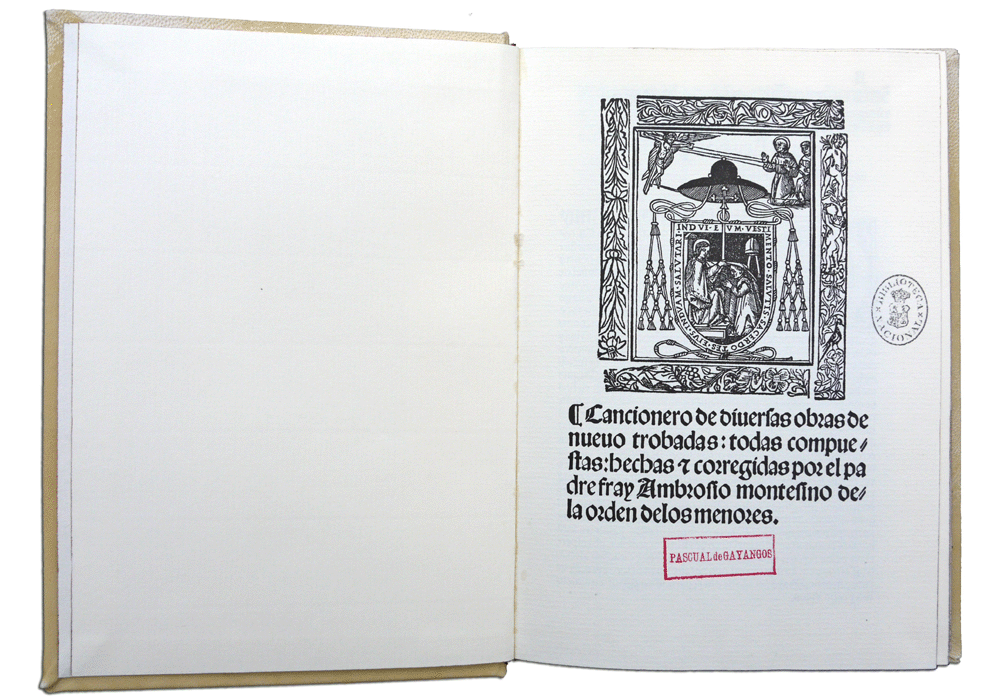Cancionero-Montesino-Sucesor Hahembach-Incunables Libros Antiguos-libro facsimil-Vicent Garcia Editores-0 abierto.